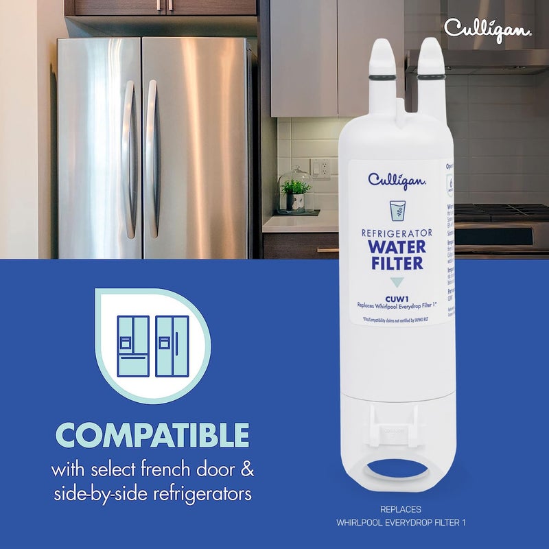 Culligan Culligan CUW1 Refrigerator Water Filter | Replacement for Whirlpool Water Filter 1 (EDR1RXD1) |Replace Every 6 Months | Pack of 1  - Image 4