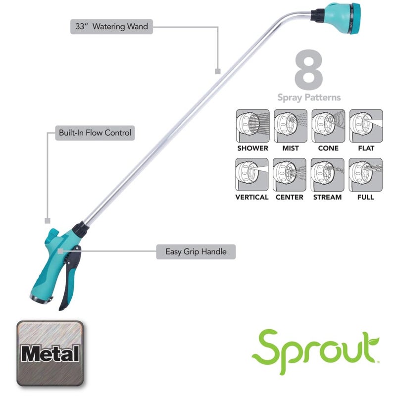 Melnor 33" Watering Wand with 8 Spray Patterns - Gooseberry Green - Image 3
