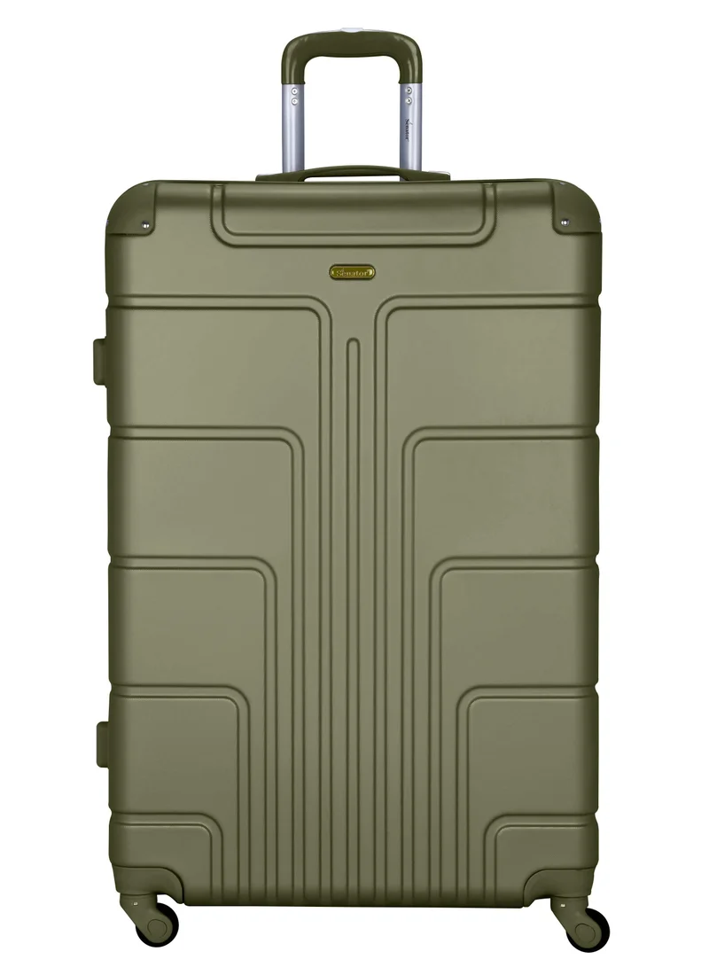 SENATOR Hard Case Travel Bag Trolley Luggage Set of 4 ABS Lightweight Suitcase with 4 Spinner Wheels A1012 Olive