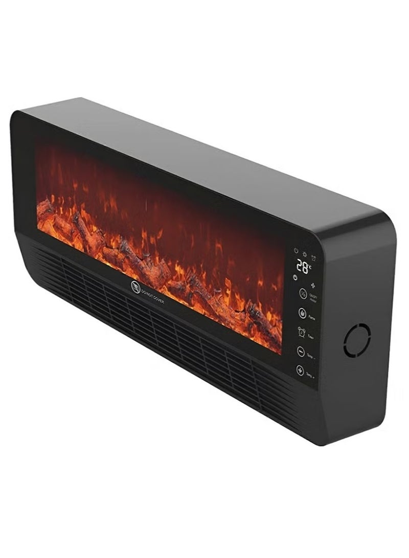 توسكانا يو مدفأة ديكور كهربائية 2000 واط مستويين للحرارة تحكم مزدوج باللمس او الريموت، دفاية كهربائية بشاشة LED صغيرة تعرض درجة الحرارة،حماية من الحرارة الزائدة و مؤقت 12 ساعه - Image 3