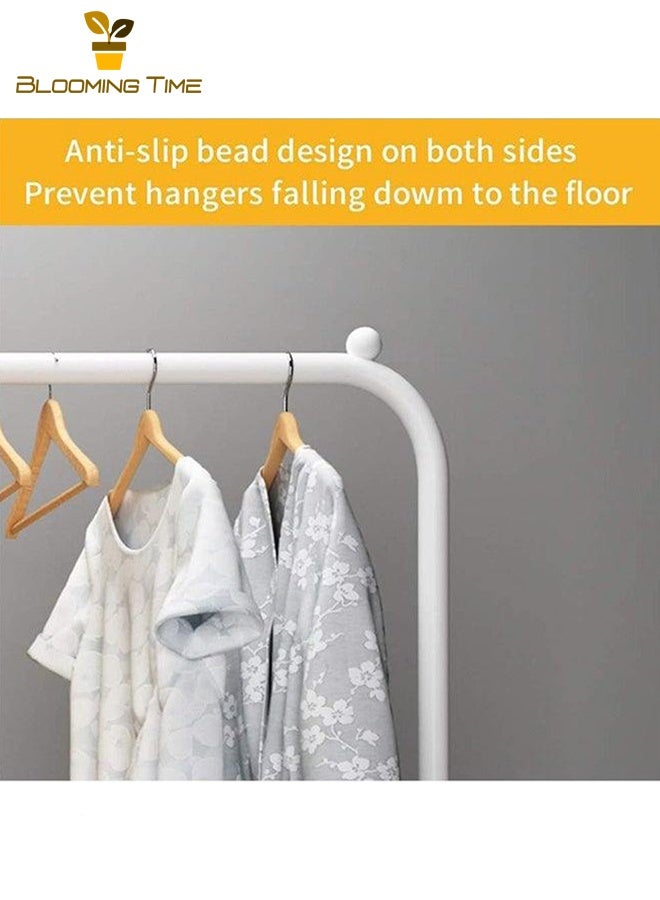 BLOOMING TIME Bedroom Detachable Folding Storage Clothes Rack Indoor Balcony Simple Clothes Rack, White - Image 4