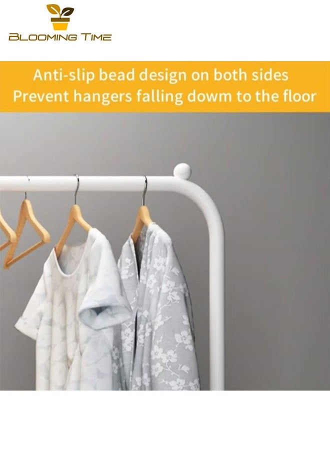 BLOOMING TIME - Double-Layer Floor-To-Ceiling Drying Rack With One-Layer Storage Rack, Adjustable And Retractable, Anti-Rust, Environmentally Friendly, Large-Capacity, White - Image 1