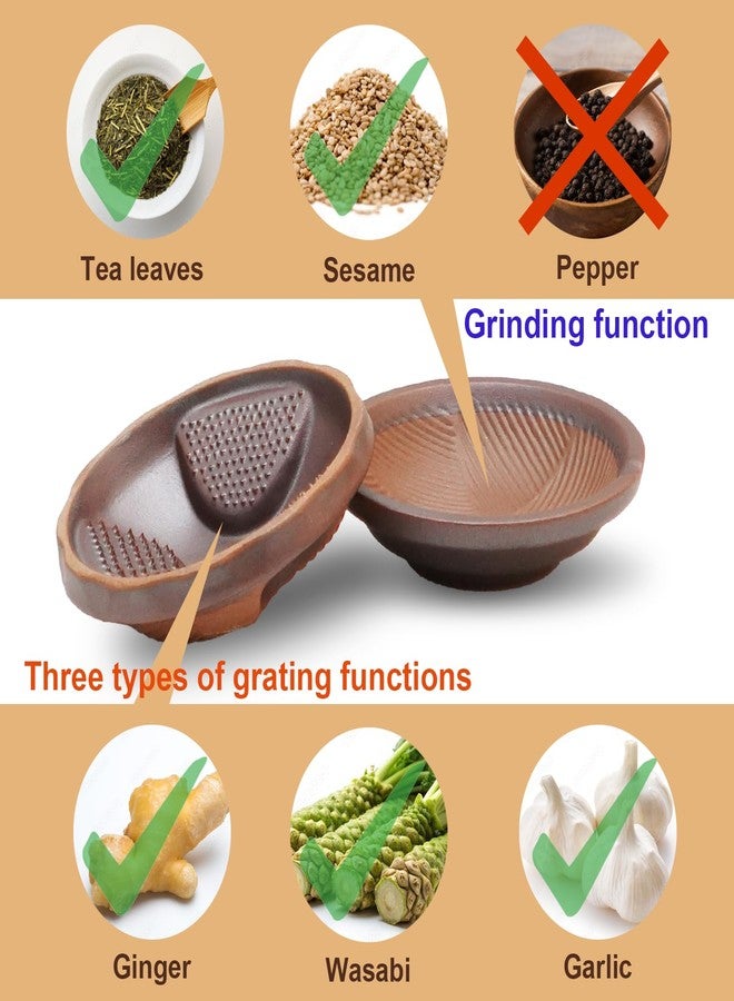 COTONOHA Suriusu Handheld Sesame Grinder - Multifunctional Mino Ware Ceramic Mortar with Built-In Grater for Spices, Sesame, Garlic, and Tea - Image 3
