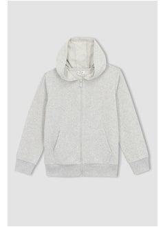 Boy Regular Fit Hooded Long Sleeve Knitted Cardigan