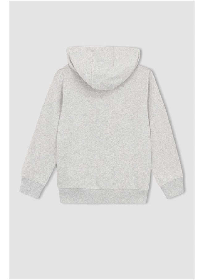 DeFacto - Boy Regular Fit Hooded Long Sleeve Knitted Cardigan - Image 1
