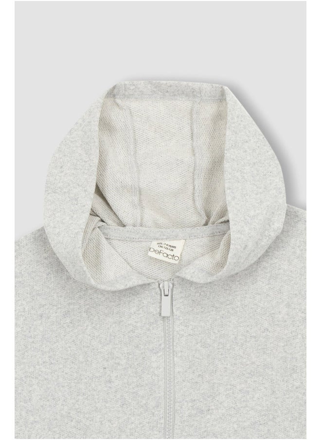 DeFacto - Boy Regular Fit Hooded Long Sleeve Knitted Cardigan - Image 1
