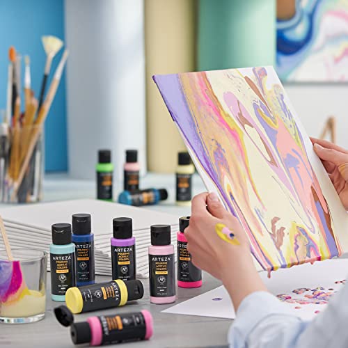 ARTEZA Canvas Boards for Painting, 8 x 10 Inches, Pack of 14, Blank White Canvas Panels for Acrylic, Oil, Gouache, and Tempera Painting Projects - Image 5