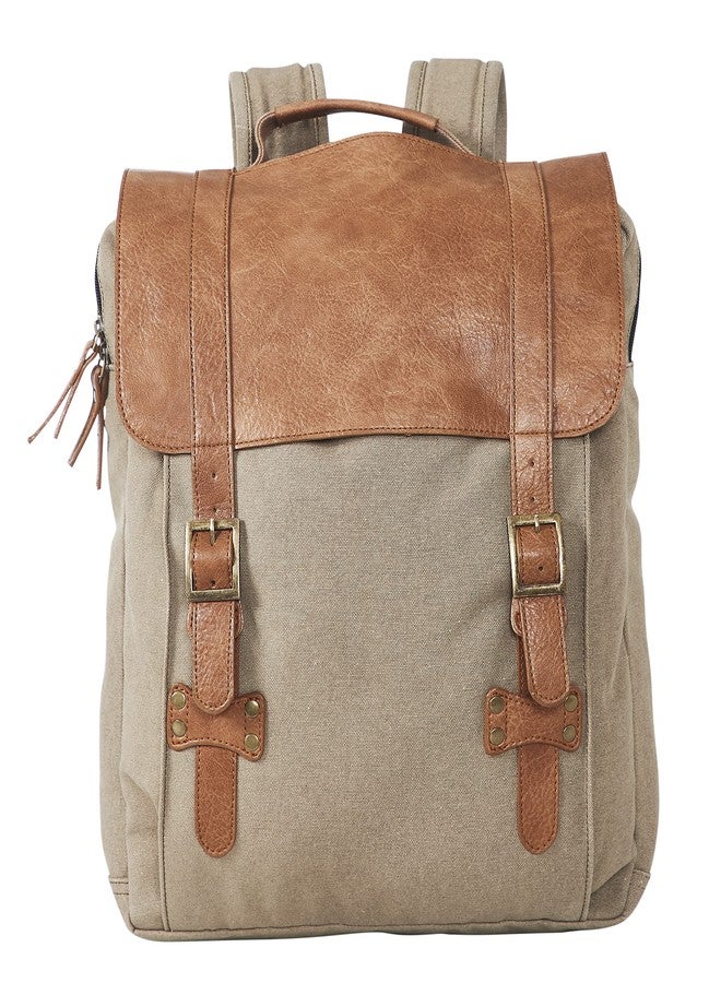 Mona B Laptop Backpack for Men & Women with Up to 14" Laptop Compartment - 15L Capacity - Ideal for Office, College, School & Travel - Beige - Image 1