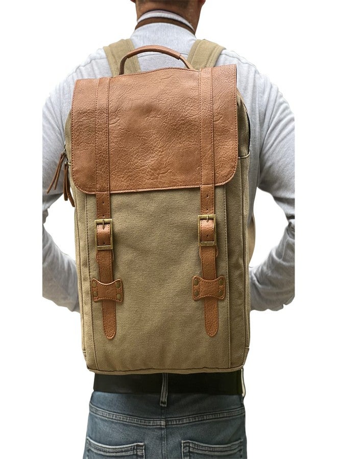 Mona B Laptop Backpack for Men & Women with Up to 14" Laptop Compartment - 15L Capacity - Ideal for Office, College, School & Travel - Beige - Image 3