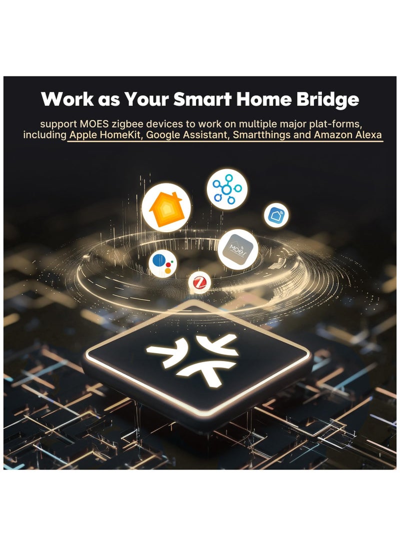 Zikra Matter ZigBee Gateway, Smart Home Hub Wired Bridge, Smart Hub Gateway, Multi-protocol Communication Gateway, remote control, Support SmartThings, Homekit and Tuya, Require 2.4GHz WiFi - Image 2