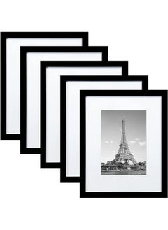 X spring Picture Frame Set of 5, Display Pictures 8x10 Without Mat, Wall Gallery Photo Frames for Rustic Home Decor(Black) (8x10 inch)  - Image 1