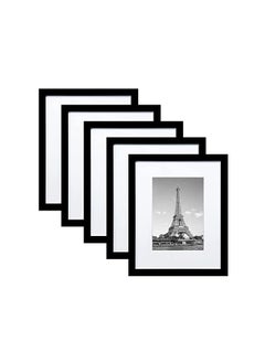 X spring Picture Frame Set of 5, Display Pictures 8x10 Without Mat, Wall Gallery Photo Frames for Rustic Home Decor(Black) (8x10 inch)  - Image 2