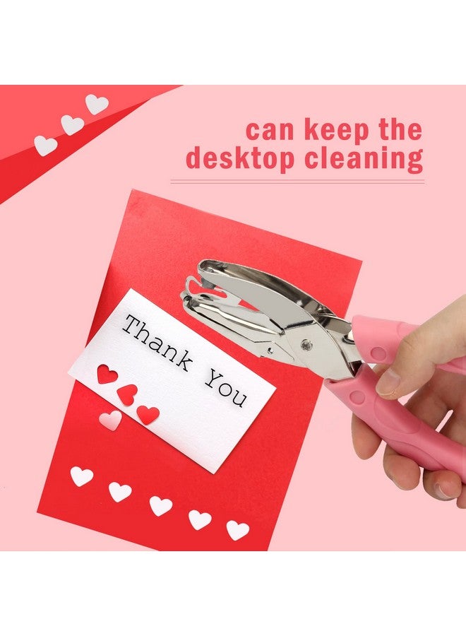 Pletpet 2 Pieces Handheld Hole Paper Punch Pletpet Heart Hole Punch + Star Hole Punch 1/4 Inch Metal Single Hole Paper Punch With Soft Handled For Tags Clothing Ticket (Heart+Star) (Star+Heart) - Image 5