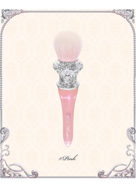 Swan Ballet Series Love Fluffy Practical Brush 2 Types Highlighter Bronzer Contour Soft Makeup Brush (Silver/Pink)