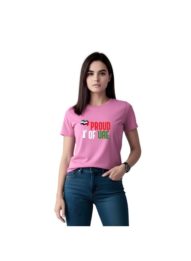 PRINTSHOP4ME UAE Women's Cotton T Shirt | Round Neck | Short Sleeve | Regular Fit | Casual Wear | Event Outfit | Outdoor Travel | Daily Use - Image 1