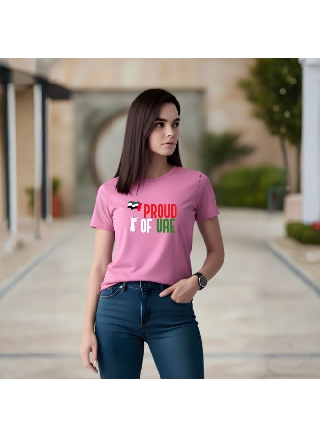PRINTSHOP4ME UAE Women's Cotton T Shirt | Round Neck | Short Sleeve | Regular Fit | Casual Wear | Event Outfit | Outdoor Travel | Daily Use - Image 3