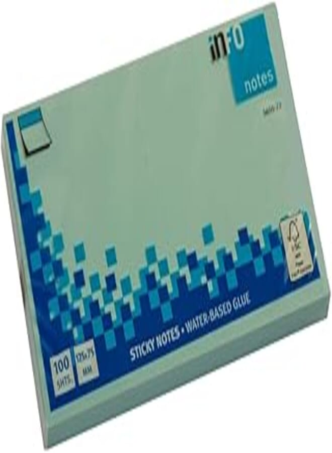 Info Sticky Notes 5655-72, 125x75mm, 100 Sheets, Blue