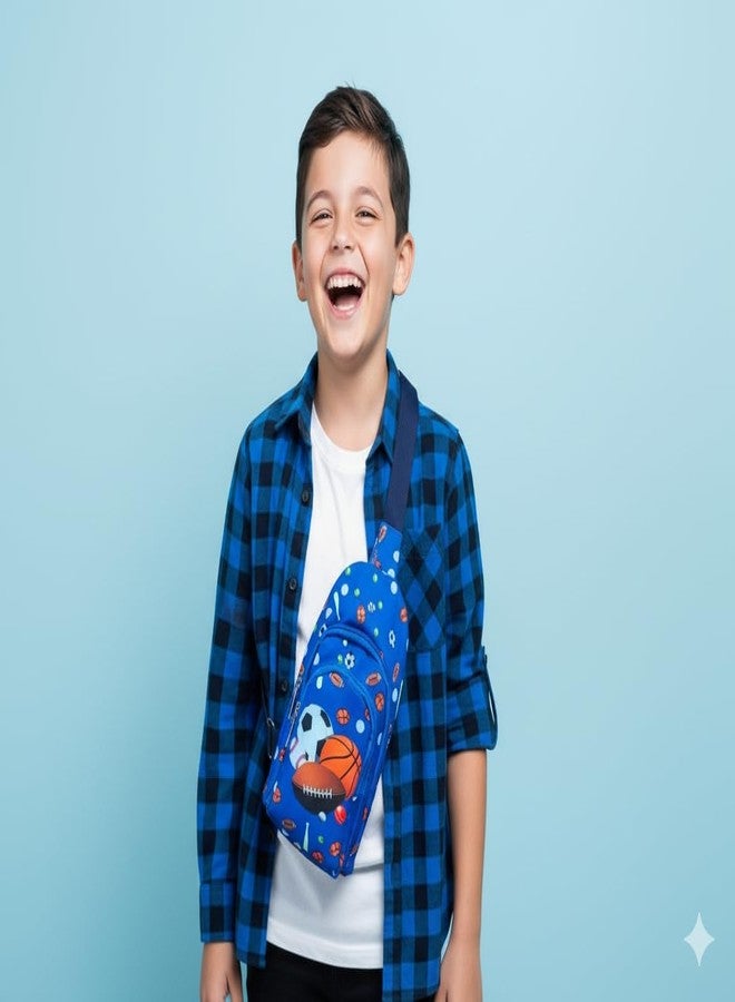Kizzi Sports Print Colourful Cross body Bags for Boys and Girls Kids School, Picnic, Return Gifts - Image 3