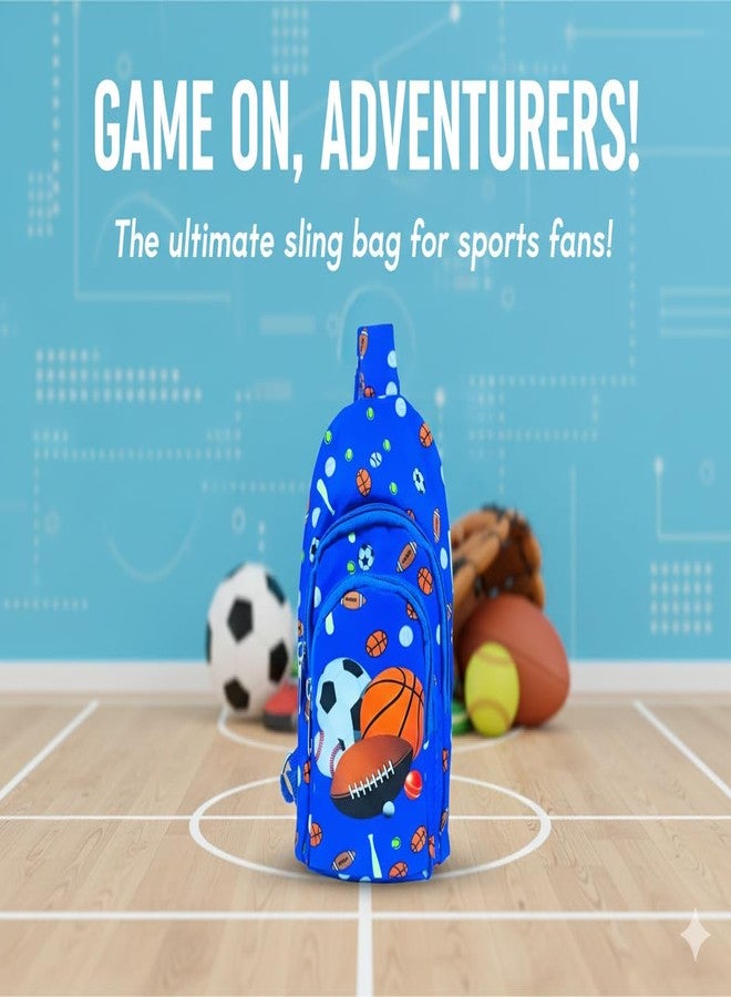Kizzi Sports Print Colourful Cross body Bags for Boys and Girls Kids School, Picnic, Return Gifts - Image 4