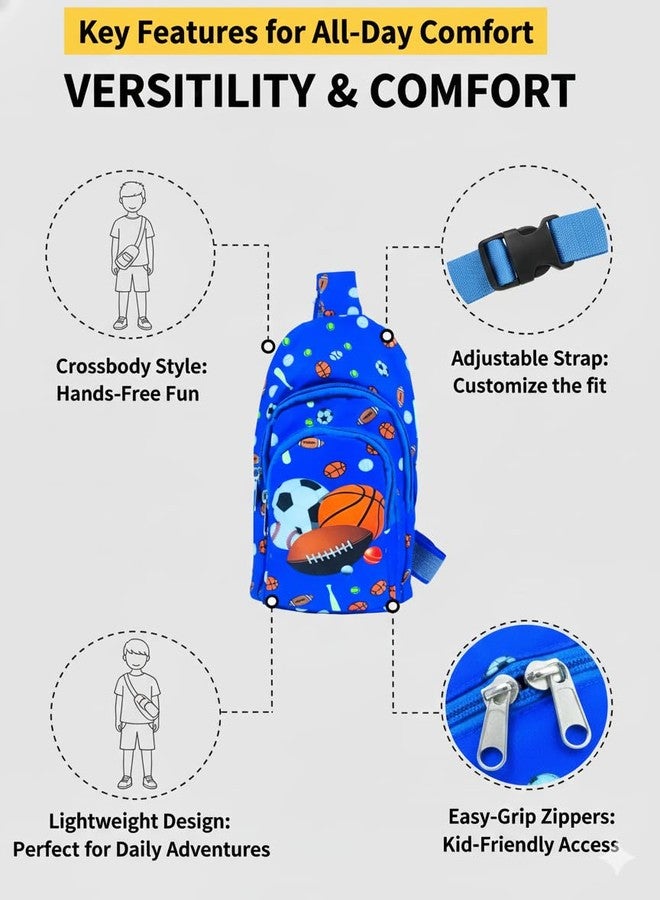 Kizzi Sports Print Colourful Cross body Bags for Boys and Girls Kids School, Picnic, Return Gifts - Image 5