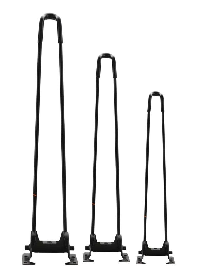SNOOGG 18 Inch Folding Table Legs, Heavy Duty Metal Hairpin Legs for Coffee Table, Bench, Side Table, Laptop Desk with Screws, Set of 3 - Image 1