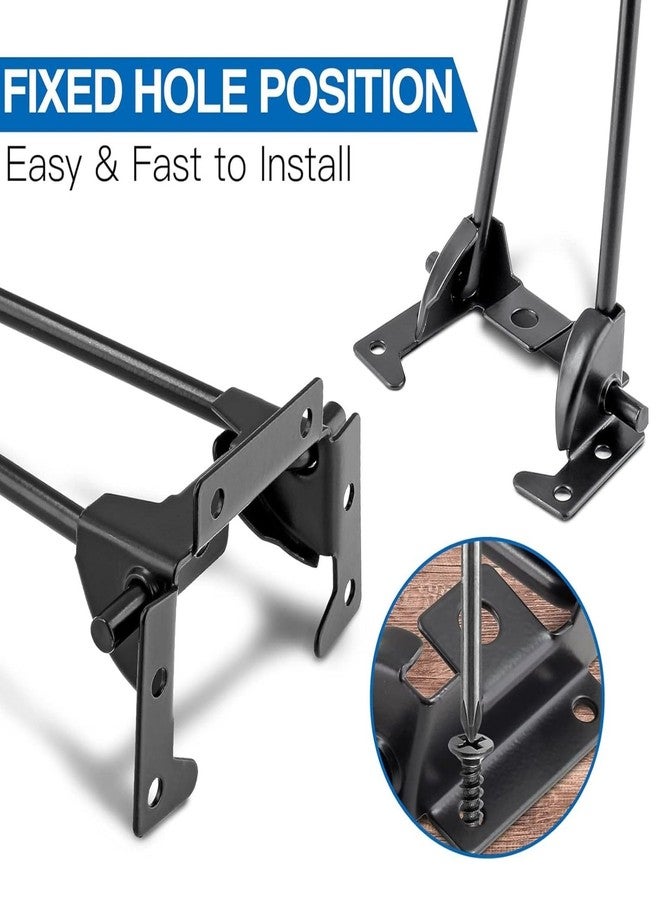 SNOOGG 18 Inch Folding Table Legs, Heavy Duty Metal Hairpin Legs for Coffee Table, Bench, Side Table, Laptop Desk with Screws, Set of 3 - Image 5