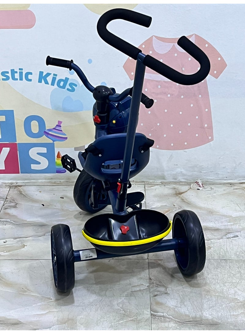 3-in-1 Convertible Ride-On Tricycle & Stroller with Parent Push Handle & Safety Harness for Toddlers  - Image 4