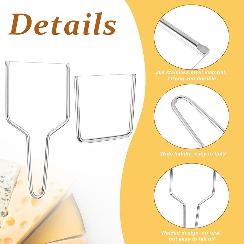FdcZeyxior 2 PCS Cheese Slicer with Wire Cheese Cutter Stainless Steel Cheese Slicer Wire Cheese Slicer Kit for Kitchen Block Cheese and Butter Slicer Tool (Y Type & U Type) - Image 3