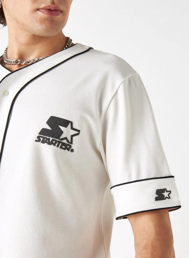 STARTER Logo Print Shirt with Short Sleeves
