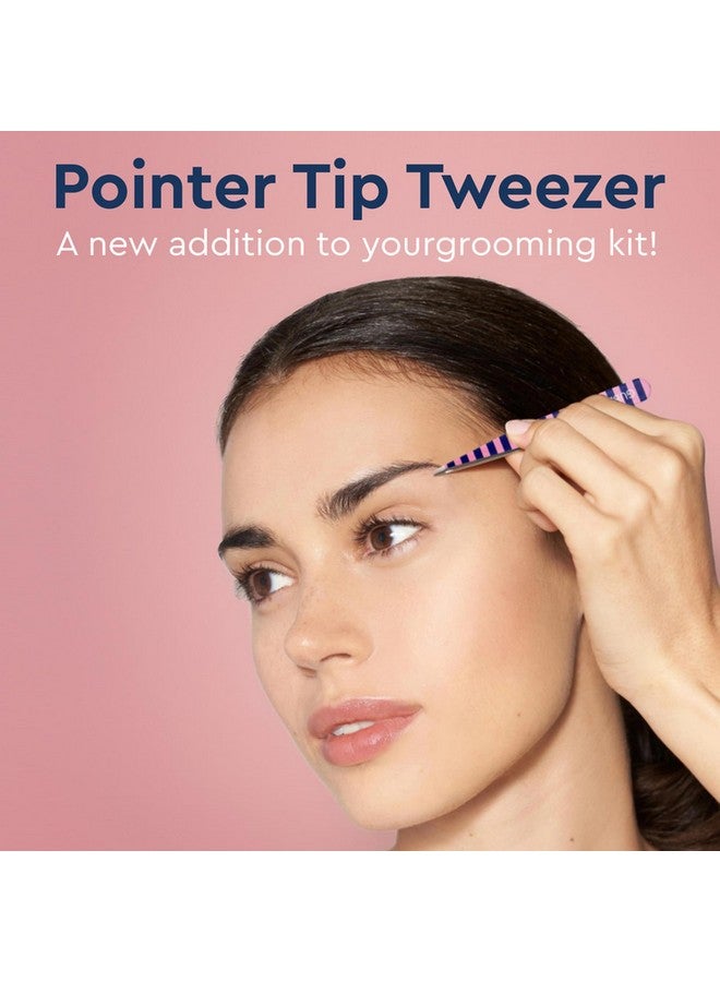 غوب ملقط مدبب لإزالة الرؤوس السوداء والشعر الناشئ تحت الجلد | ملقط مدبب من الفولاذ المقاوم للصدأ لإزالة الشعر | أداة نتف الشعر، لإزالة أصغر الشعر، وتشكيل الحواجب، وإزالة الشظايا - متينة - Image 3