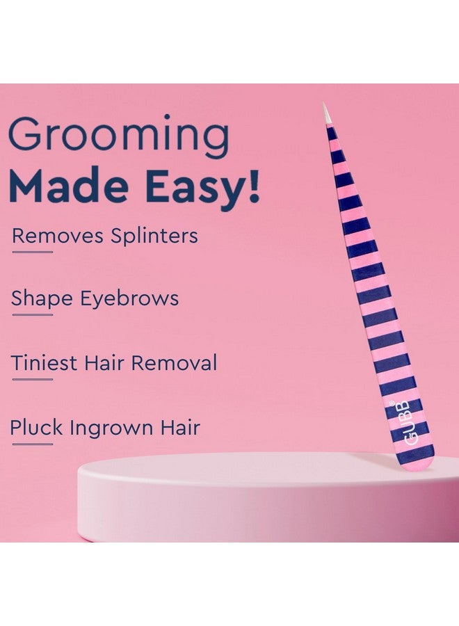 غوب ملقط مدبب لإزالة الرؤوس السوداء والشعر الناشئ تحت الجلد | ملقط مدبب من الفولاذ المقاوم للصدأ لإزالة الشعر | أداة نتف الشعر، لإزالة أصغر الشعر، وتشكيل الحواجب، وإزالة الشظايا - متينة - Image 4