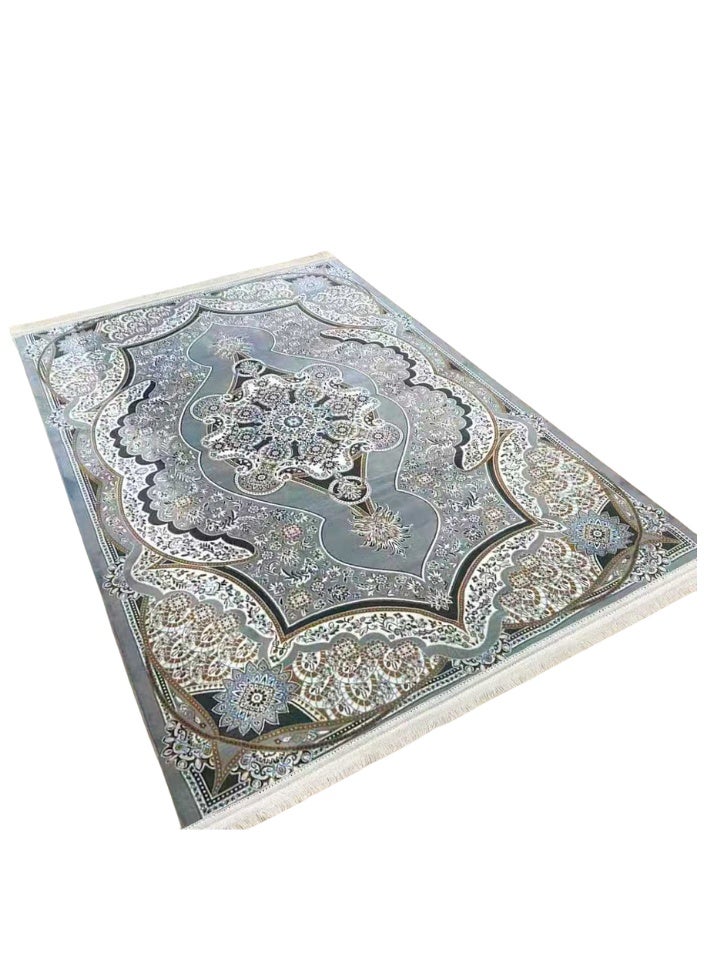 SMART HOME Large padded floor mat with a soft velvet surface and non-slip backing - Living room rug - Majlis rug - Lounge rug - Luxurious decorative rug - Elegant rug with modern patterns for living rooms and majlis - Size 400x300 cm - Suitable for everyday use and entertaining - Image 5