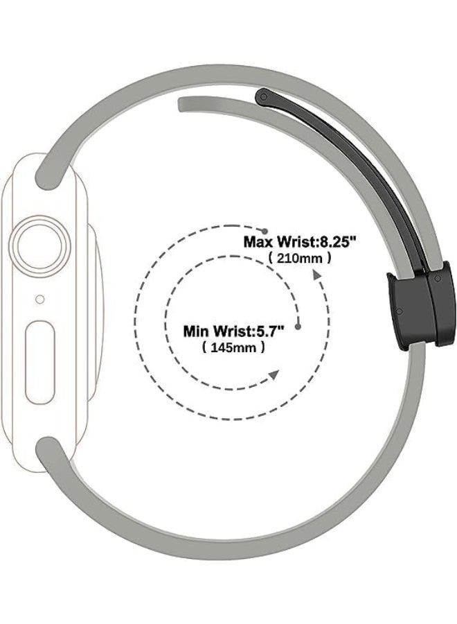 Next store Compatible with Apple Watch Ultra Band 49mm 45mm 44mm 42mm, Soft Silicone Sport Strap with Magnetic Clasp Compatible with iWatch Series 8/Ultra/7/SE/6/5/4/3/2/1 - Image 4