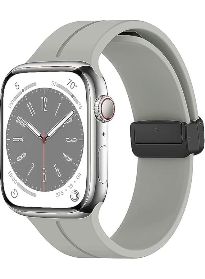 Next store Compatible with Apple Watch Ultra Band 49mm 45mm 44mm 42mm, Soft Silicone Sport Strap with Magnetic Clasp Compatible with iWatch Series 8/Ultra/7/SE/6/5/4/3/2/1 - Image 2