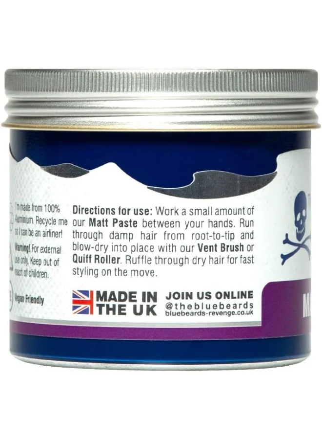 The Bluebeards Revenge The Bluebeards Revenge Matt Paste, Medium Shine Styling Hair Paste With Barbershop Scent 150ml