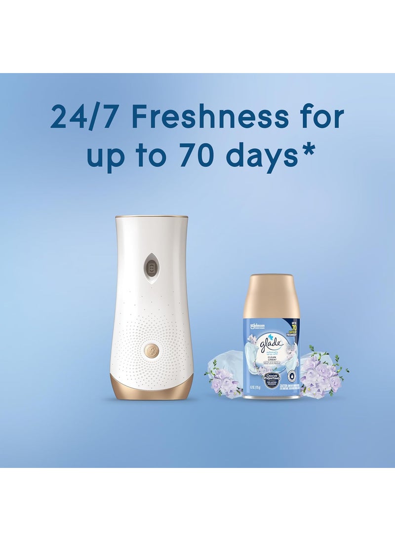 Glade Glade Automatic Spray Air Freshener Refill Scented Air Freshener for Home and Bathroom Clean Linen 62 Oz 3 Count  - Image 5