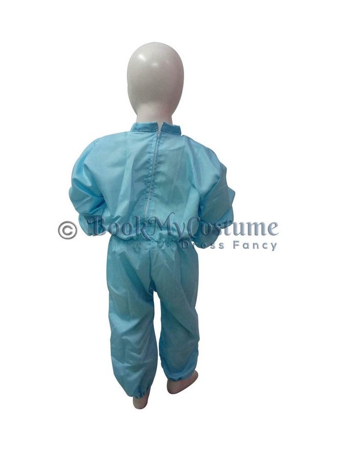 BookMyCostume - BookMyCostume Blue Jumpsuit River Water Cloud Sea Kids Fancy Dress Costume for Boys 8-10 years - Image 1
