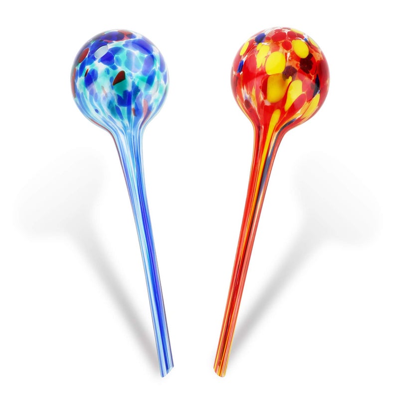 Brajttt Plant Watering Globes, 2 Pieces Automatic Watering Bulbs, Cute Glass Watering Globes with 2 Tags - Image 1