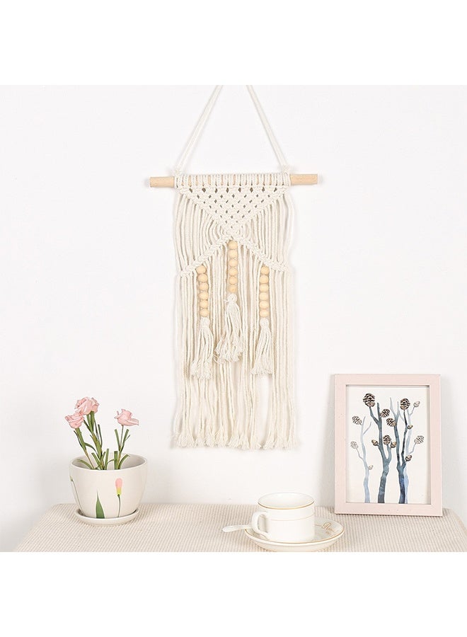DUNISO Weaving Bohemia Tapestry，Tassel Wall Hanging Decor，Cotton Rope Weaving Tapestry，Rugged，Suitable for Apartment, Nursery, Party Decorations, Nursery, Gallery, Wedding - Image 4