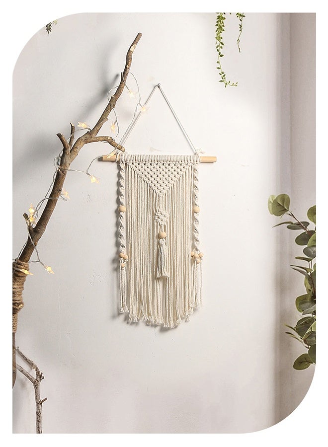 DUNISO Weaving Bohemia Tapestry，Tassel Wall Hanging Decor，Cotton Rope Weaving Tapestry，Rugged，Suitable for Apartment, Nursery, Party Decorations, Nursery, Gallery, Wedding - Image 5