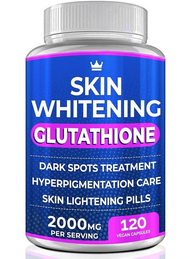 Northern Crown Cosmetics Skin Whitening Glutathione 2000 Mg 120 Vegan Capsules - Image 1