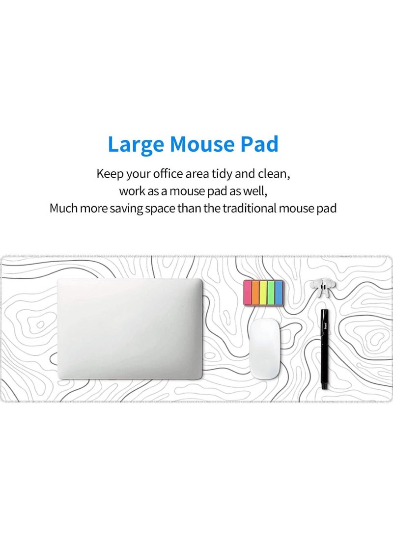 Generic - Gaming Laptop Mouse Pad Topographic Gaming Mouse Pad Big Desk Pads PC Keyboard Non-Slip Thick Rubber Table Mat Mouse Pads 800x300x3mm - Image 1