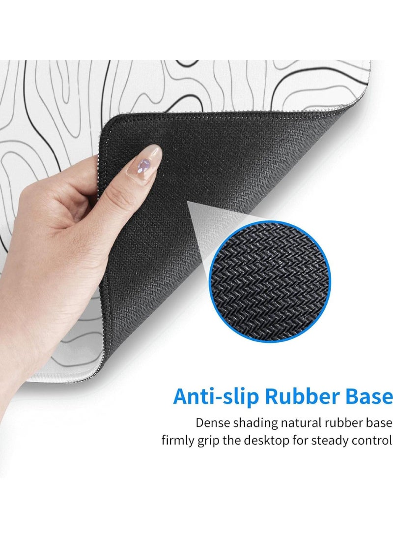 Generic - Gaming Laptop Mouse Pad Topographic Gaming Mouse Pad Big Desk Pads PC Keyboard Non-Slip Thick Rubber Table Mat Mouse Pads 800x300x3mm - Image 1