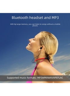 Generic 168 Plus Head Mounted Sports Waterproof Mp3 Ipx8 Music Player 8 Grade Waterproof-Body Color:Blue-Memory Capacity:8G + Bluetooth  - Image 1