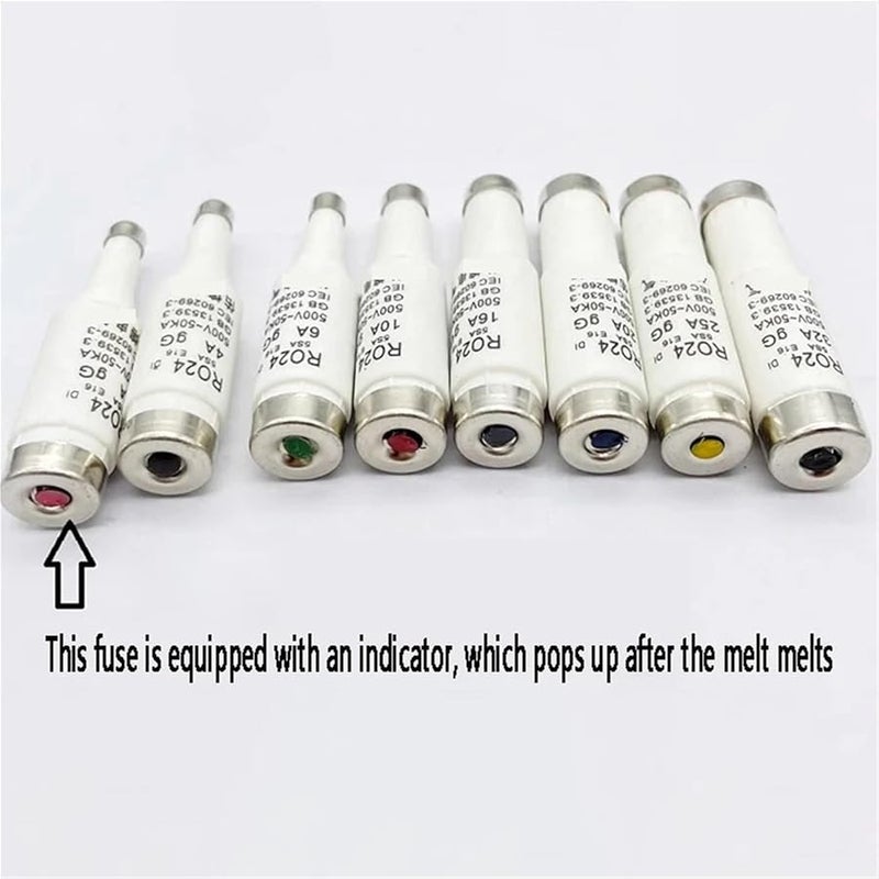 R024 2A فيوز سيراميك 20 قطعة فيوز حلزوني 500 فولت 2A 4A 6A 10A 16A 20A 25A 32A - Image 4