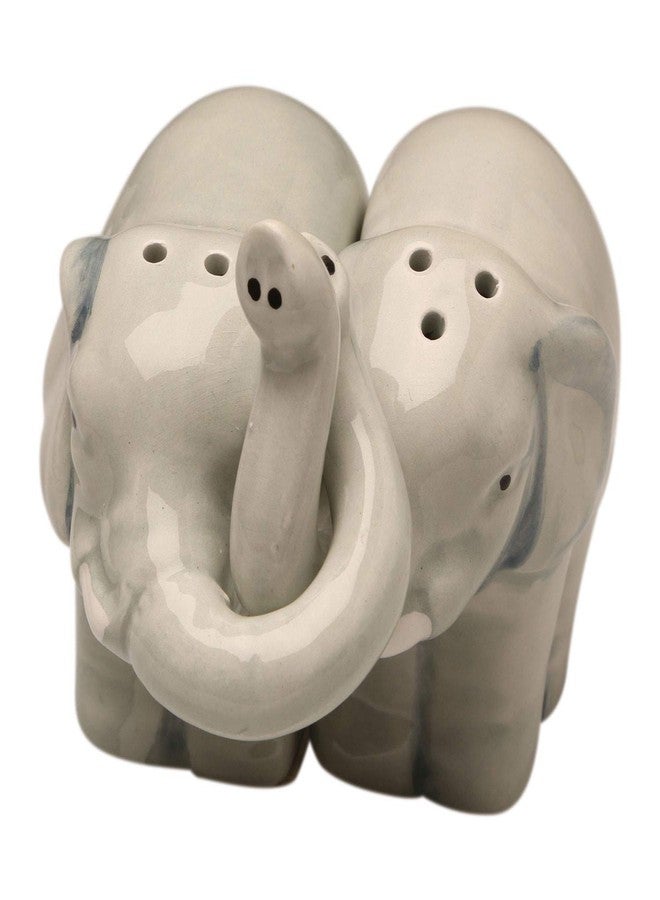 Abbott Collection 27-HUG/ELEPHANT Hugging Elephants Salt and Pepper Shaker Set, Grey, 3.5" L - Image 4