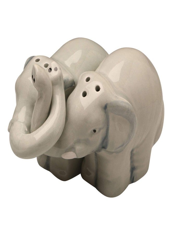 Abbott Collection 27-HUG/ELEPHANT Hugging Elephants Salt and Pepper Shaker Set, Grey, 3.5" L - Image 3