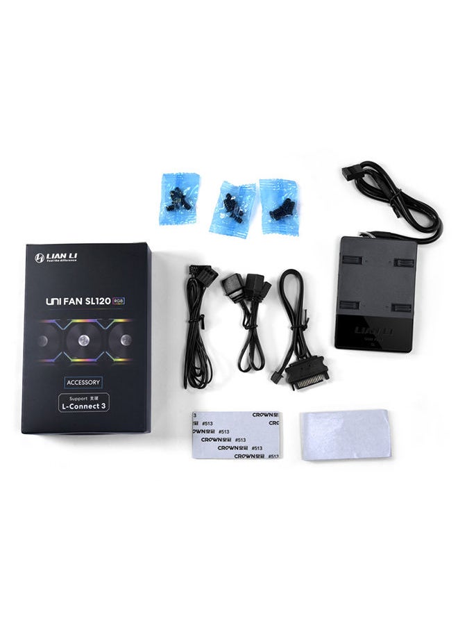 LIAN LI - Strimer L-Connect 3 Controller, For Strimer Plus & Strimer Plus V2, For 8-Pin/24-Pin & Triple 8-Pin Cables, Compatible with L-Connect 3 Software, Black , PW24PV2-1 - Image 1
