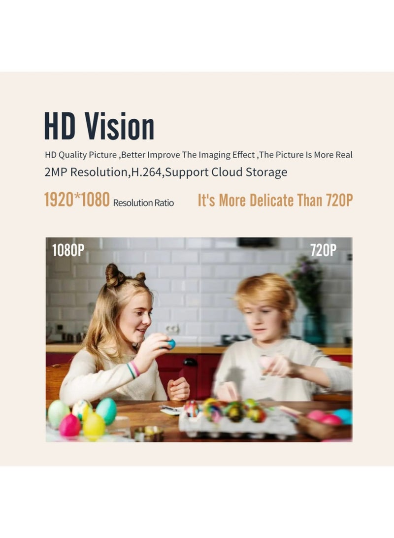 Generic Cam Pan v3 Indoor/Outdoor IP65 1080P 360° Pan/Tilt/Zoom Wi-Fi Smart Home Security Camera with Motion Tracking for Baby & Pet, Color Night Vision, Works with Alexa & Google Assistant  - Image 4