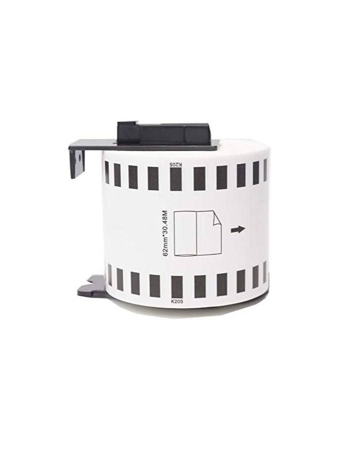 Compatible DK-22205 Paper Tape Roll - White 62mm x 30m - Image 3